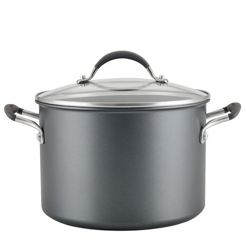 Circulon ScratchDefense A1 24cm (7.6L) Covered Stockpot Black