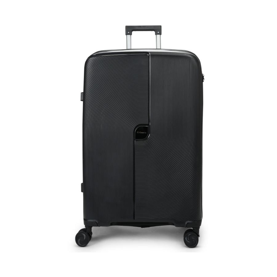 Caselite Aero 75cm Hardside Checked Suitcase Black Black