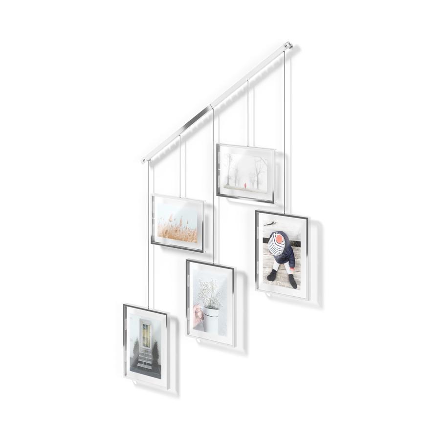 Umbra Exhibit Wall Picture Frames (Set of 5) Chrome Chrome