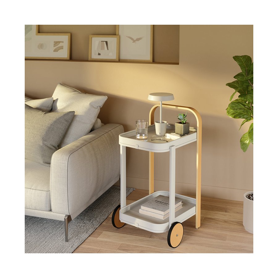 Umbra Bellwood Bar Serving Cart White/Natural White/Natural