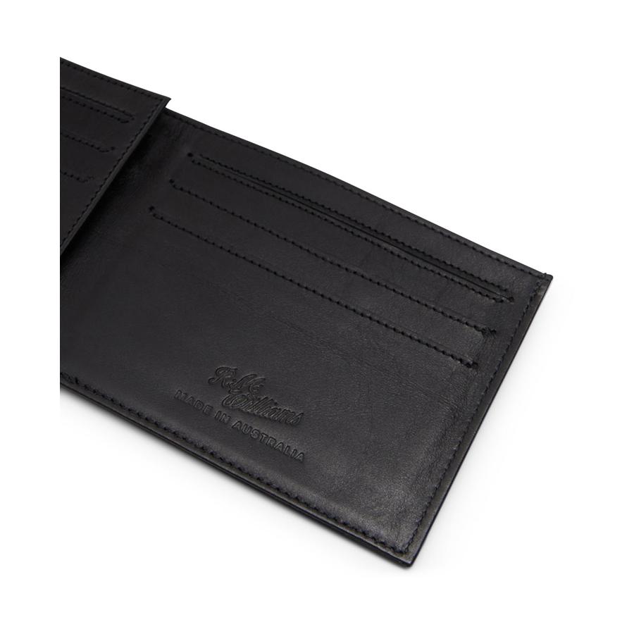 RM Williams Singleton Bifold Wallet Black Black