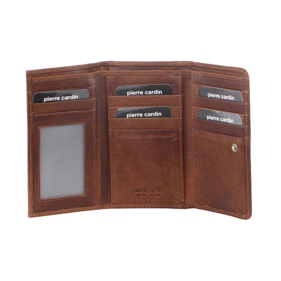 Pierre Cardin Tabby Women's Italian Leather RFID Wallet Cognac Cognac