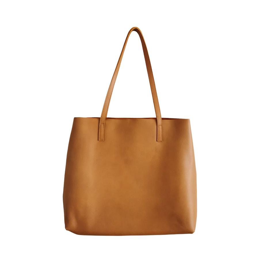 Duffle&Co Bri Raw Edged Tote Vintage Tan Vintage Tan