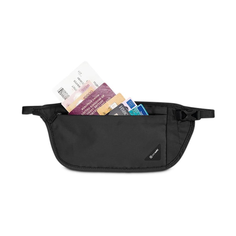 Pacsafe Coversafe V100 RFID Blocking Waist Wallet Black Black