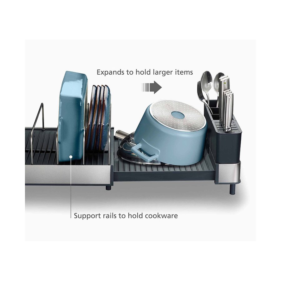 Joseph Joseph Extend Max Expandable Dish Drainer Stainless Steel Stainless Steel