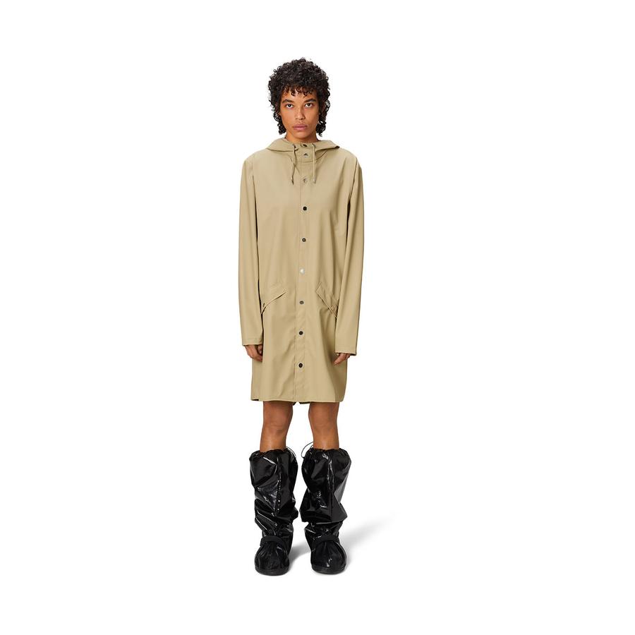Rains Long Jacket Sand XS