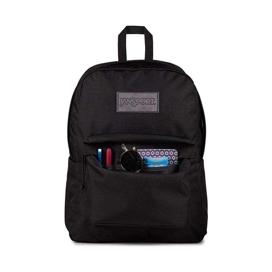 Jansport Superbreak Plus Backpack Monochrome Black Monochrome Black