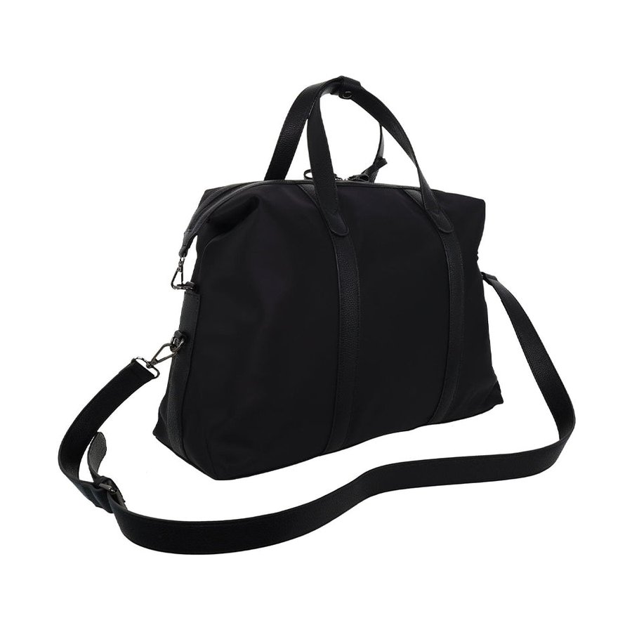 Pierre Cardin Dillon Unisex Nylon Travel Overnight Bag Black Black