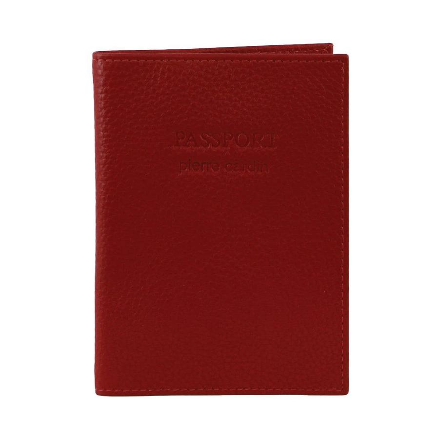 Pierre Cardin Orla Leather Passport Wallet Cover Red Red