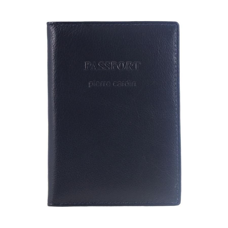 Pierre Cardin Orla Leather Passport Wallet Cover Navy Navy