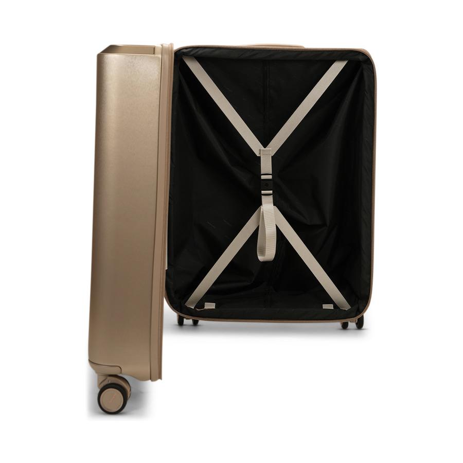 Samsonite Evoa Z 69cm Hardside Checked Suitcase Ivory Gold Ivory Gold