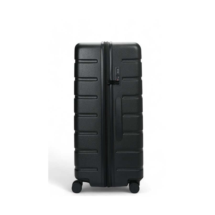 Explorer Arlo Pro 75cm Hardside Expandable Checked Suitcase Black Black
