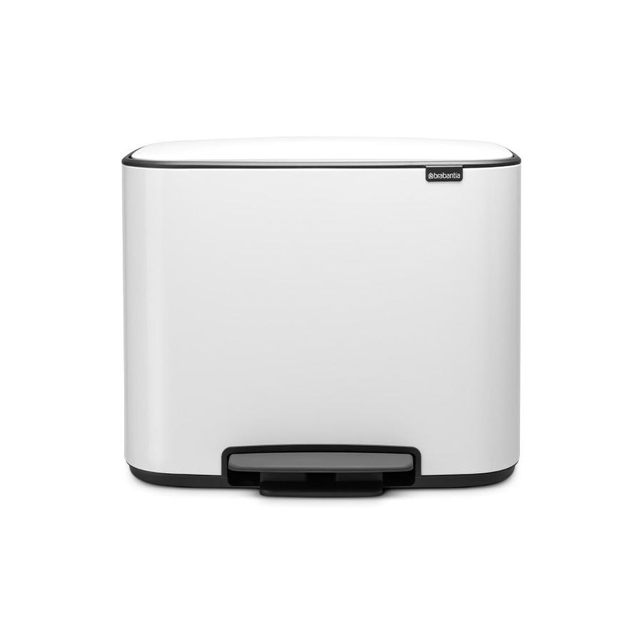 Brabantia Bo Pedal Bin (3 x 11L) White White
