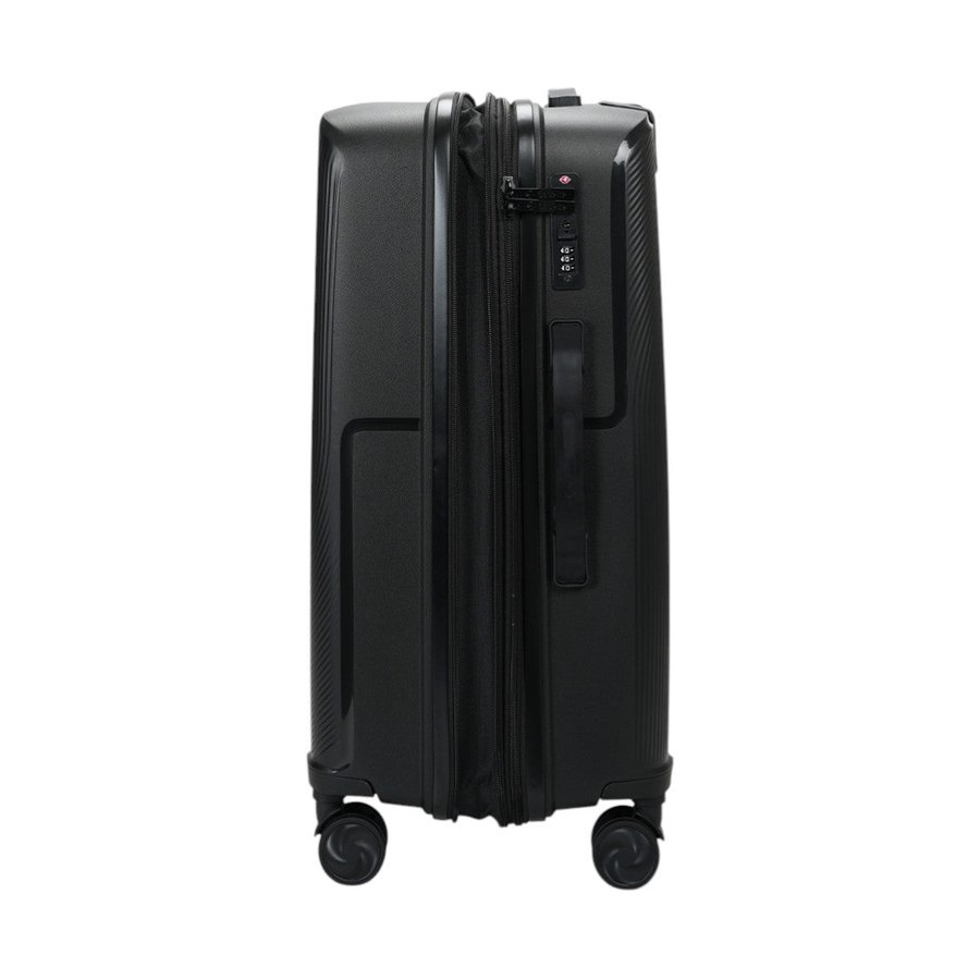 Caselite Aero 65cm Hardside Checked Suitcase Black Black