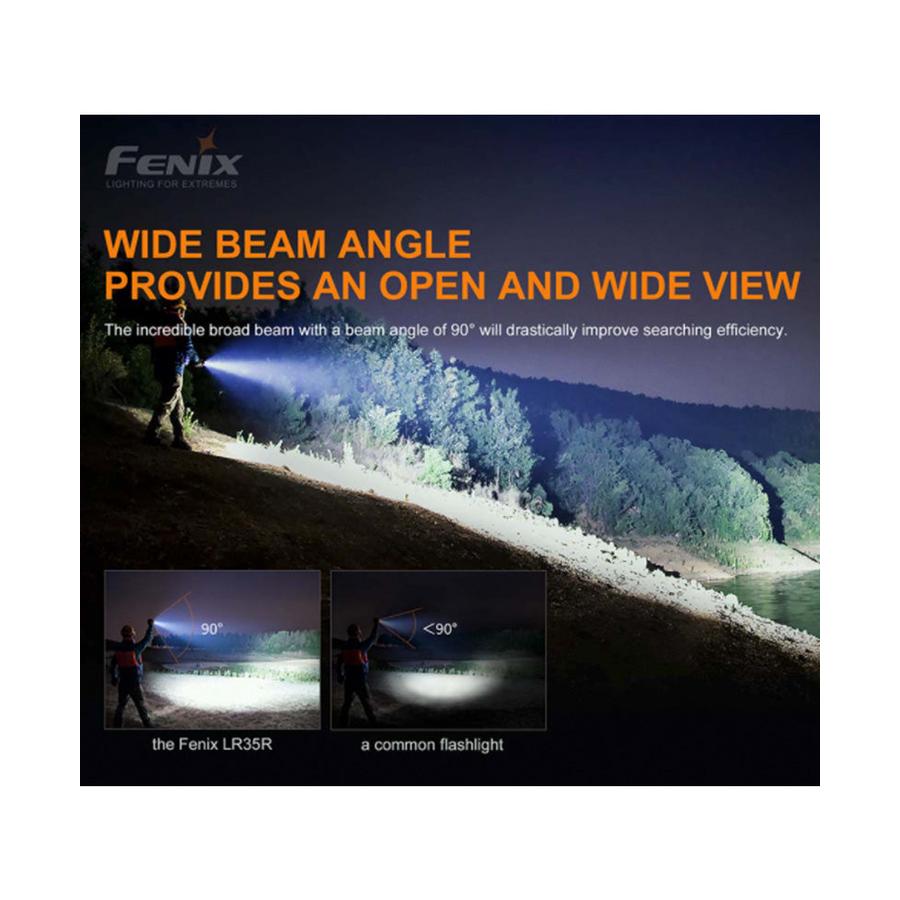 Fenix LR35R  Rechargable Torch Black Black