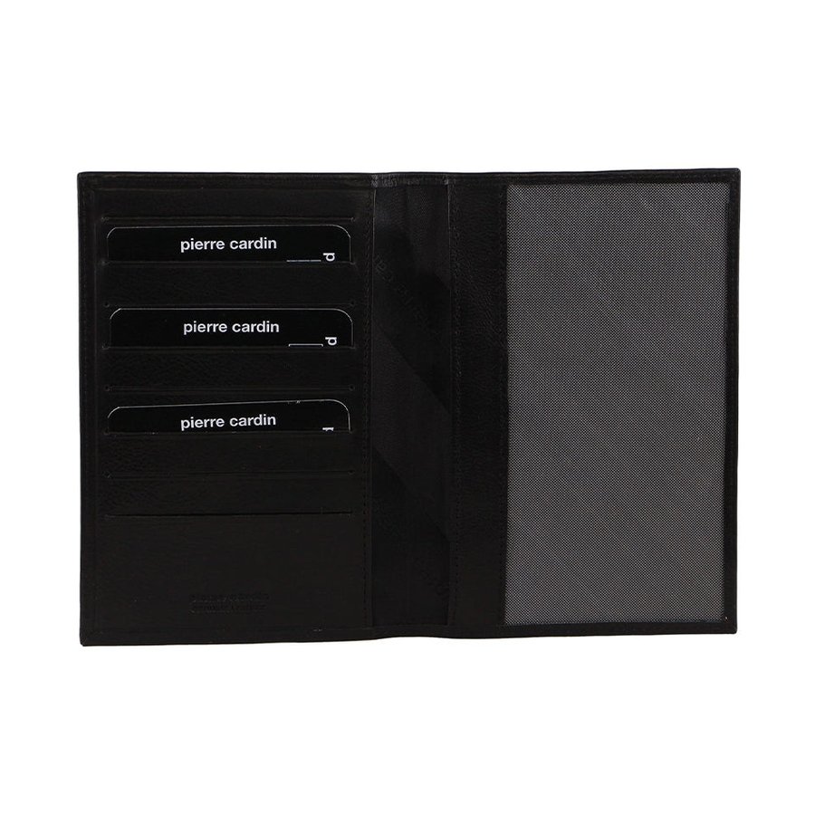 Pierre Cardin Landon Leather Travel/Passport Wallet Black Black