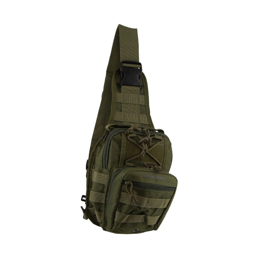 Pierre Cardin Omar Cross Body Tactical Sling Bag Green Green