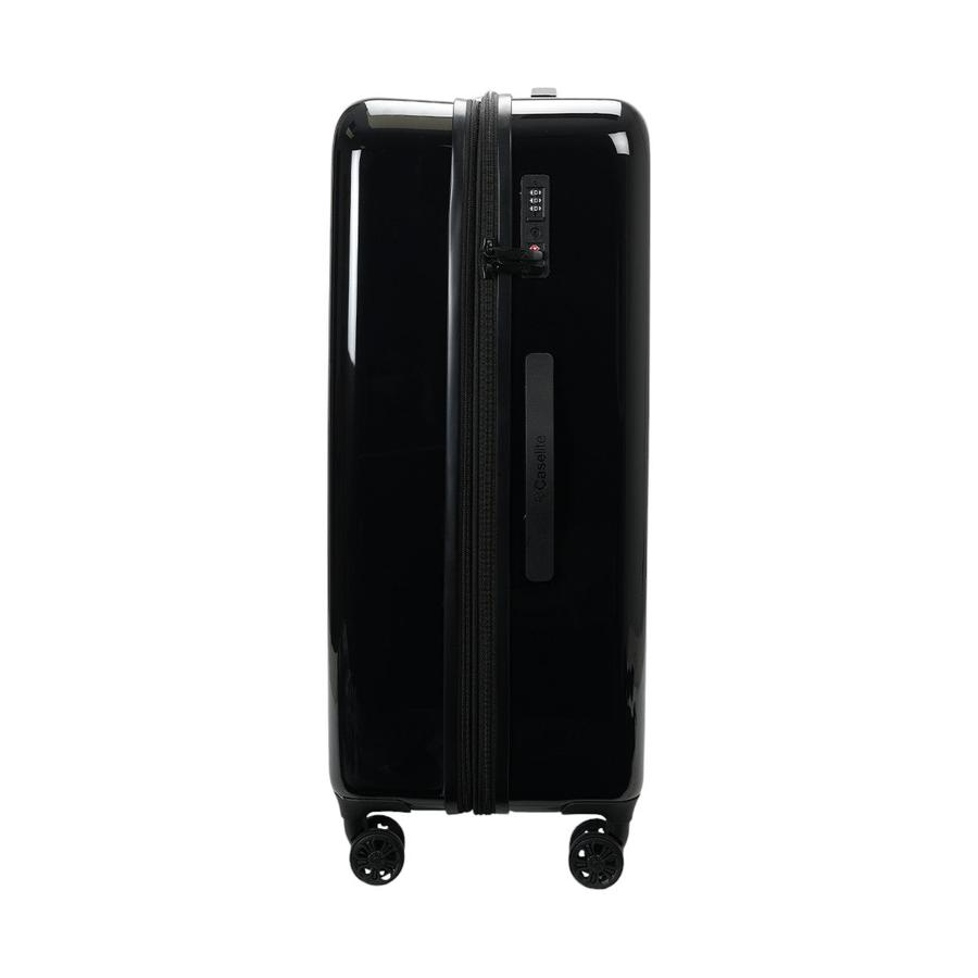 Caselite NZ Kiwi 77cm Hardside Checked Suitcase Black Black