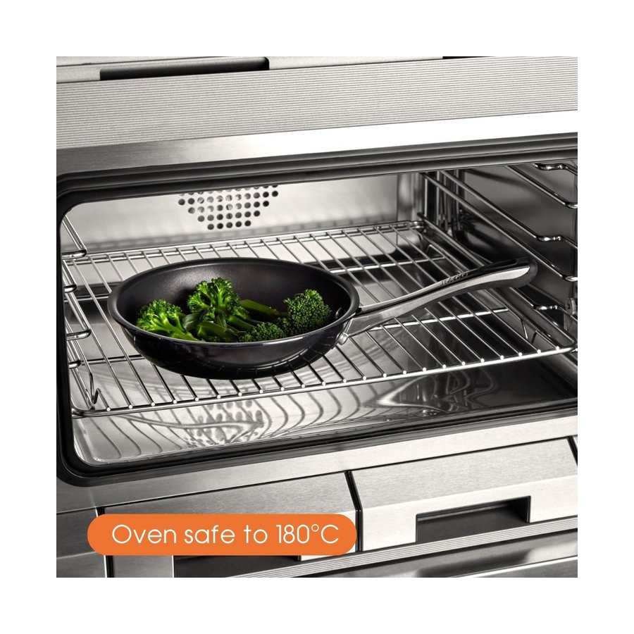 Raco Contemporary Non-Stick Induction 24cm Crepe Pan Black Black