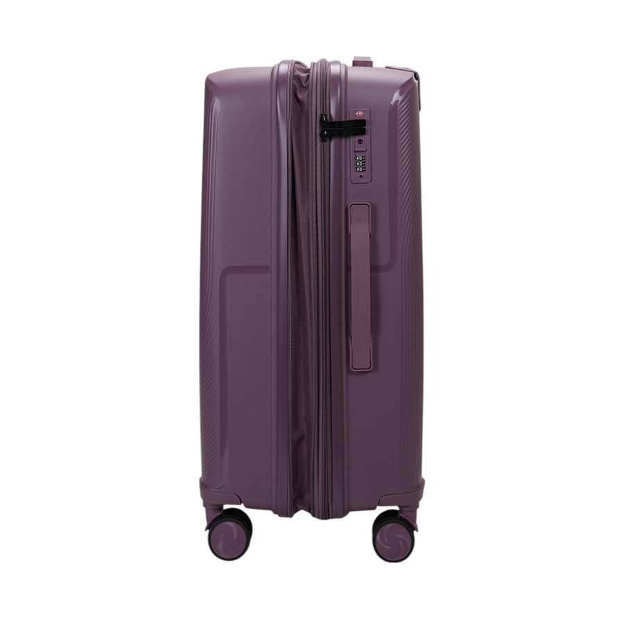 Caselite Aero 65cm Hardside Checked Suitcase Purple Purple