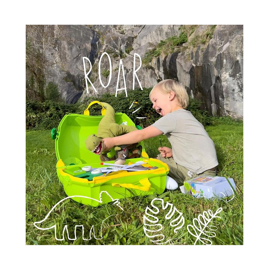 Trunki Dudley the Dinosaur Kids Suitcase Green Green