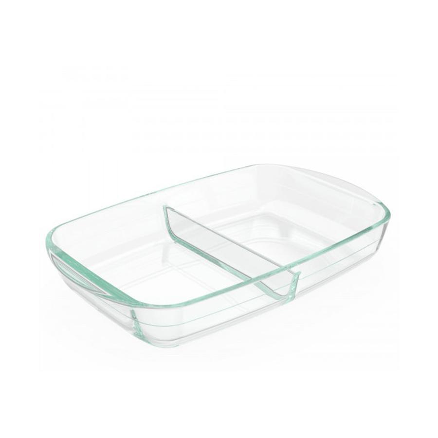 Pyrex Divided Glass 2.6L Baking Dish Clear Clear