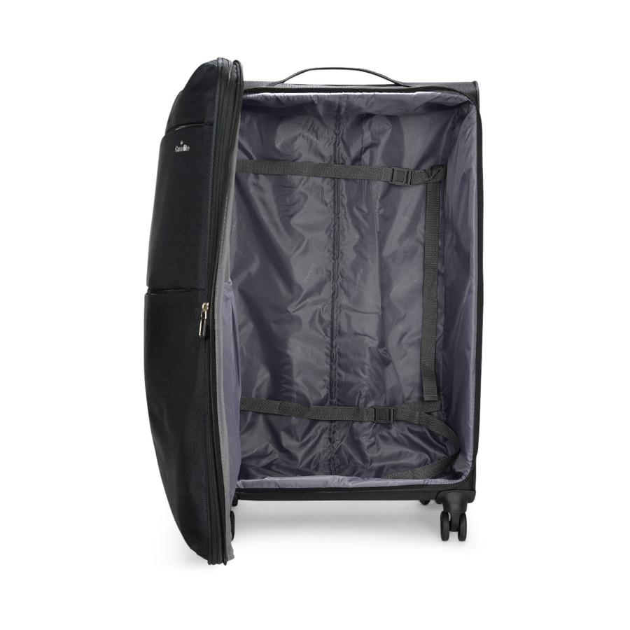 Caselite Ultra 4 Piece Softside Luggage Set Black Black