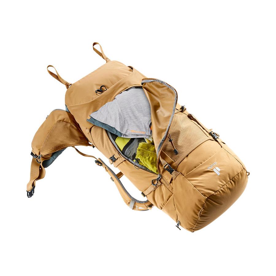 Deuter Aircontact Core 60+10 Trekking Backpack Almond-Teal Almond-Teal