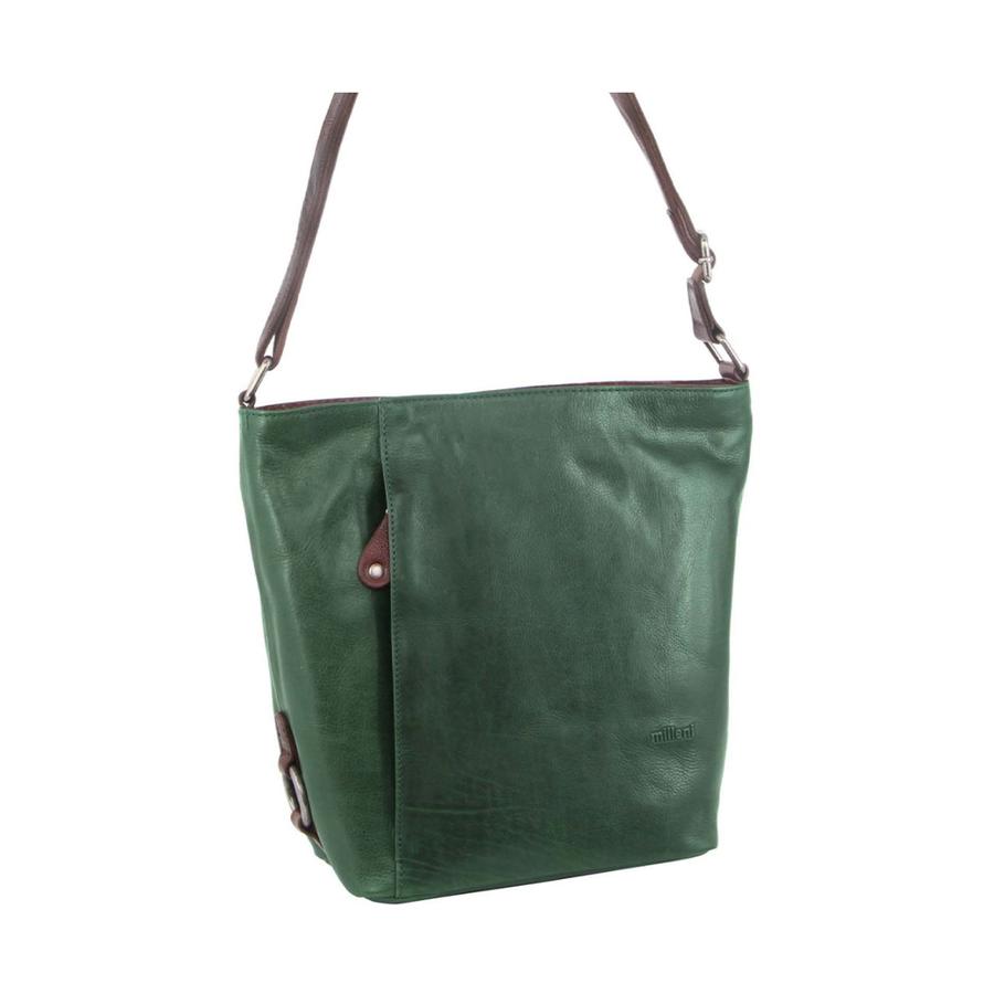 Milleni Taylor Women's Leather Crossbody Bag Emerald/Chestnut Emerald/Chestnut