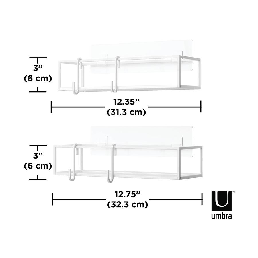 Umbra Cubiko Shower Bins (Set of 2) White White