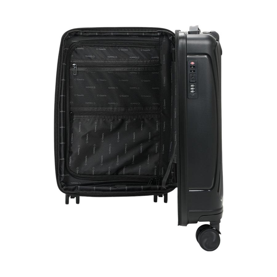 Caselite Quest 56cm Hardside Carry-On Suitcase Black Black