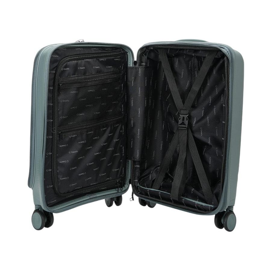 Caselite Venture 57cm & 76cm Top Open Hardside Luggage Set Grey Green Grey Green