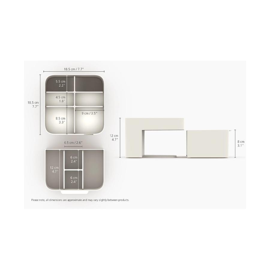 Joseph Joseph Viva Cosmetic Organiser with Drawer Cream Cream