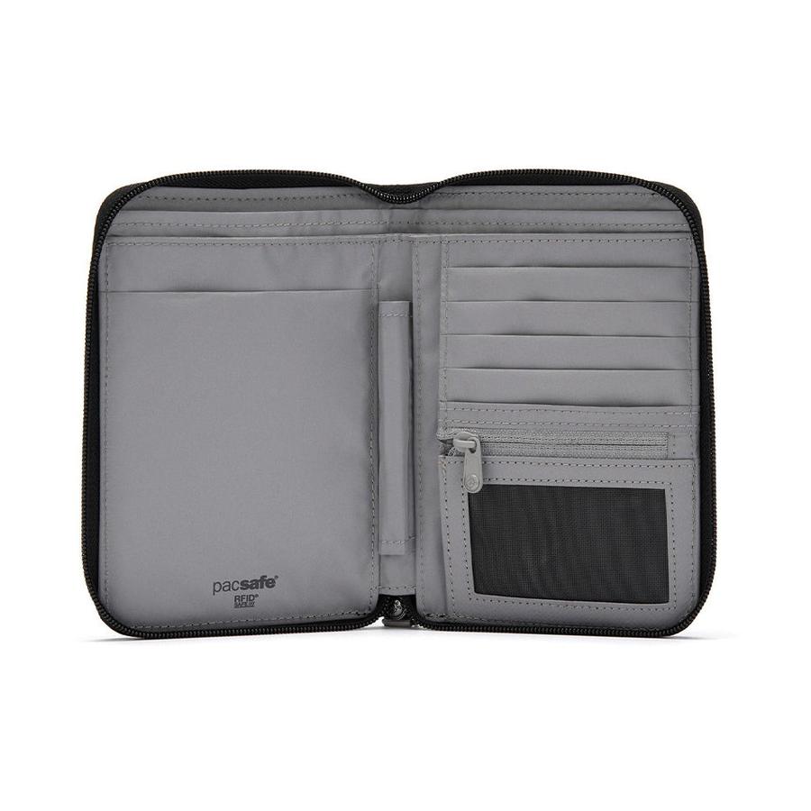 Pacsafe RFIDsafe Compact Travel Organiser Jet Black Jet Black