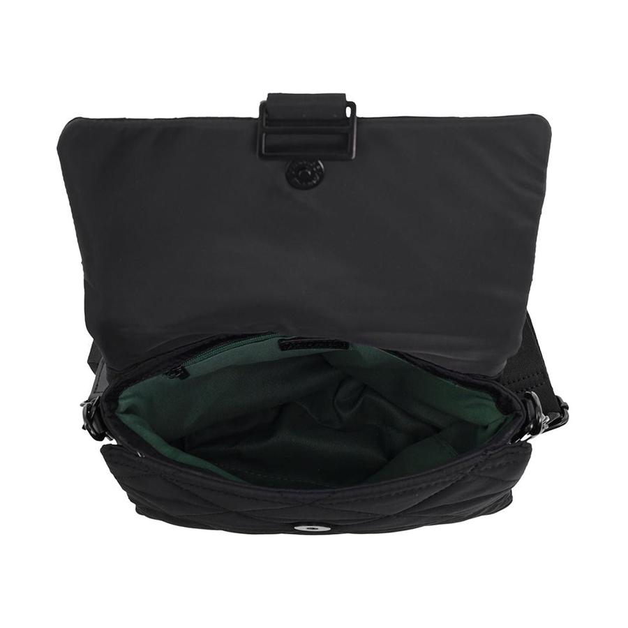 Pierre Cardin Marzia Ladies Nylon Textured Crossbody Bag Black Black