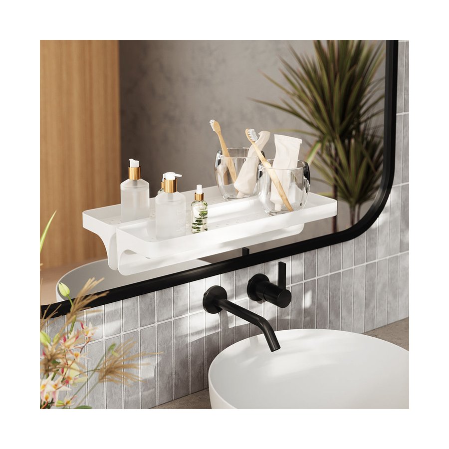 Umbra Flex Adhesive Shelf White/Natural White/Natural
