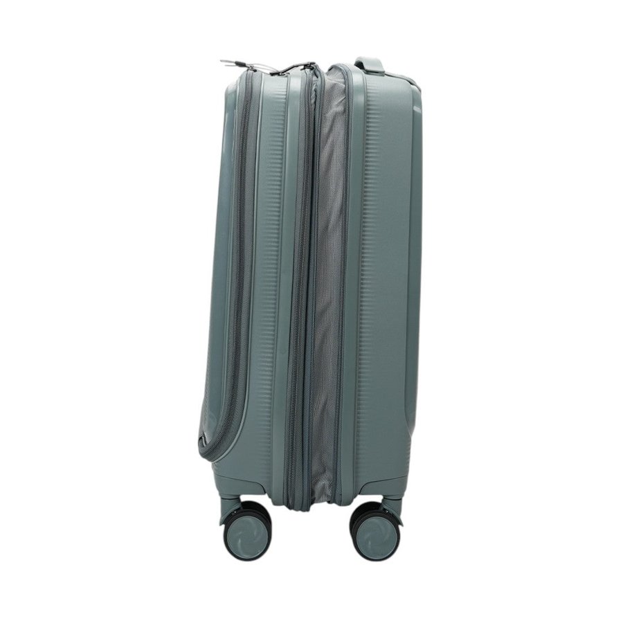 Caselite Venture 57cm Top Open Hardside Carry-On Suitcase Grey Green Grey Green