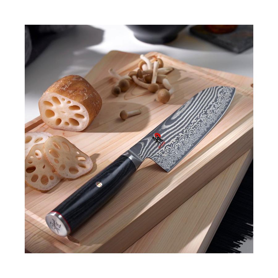 Miyabi Pakka 18cm Santoku Knife Black Black