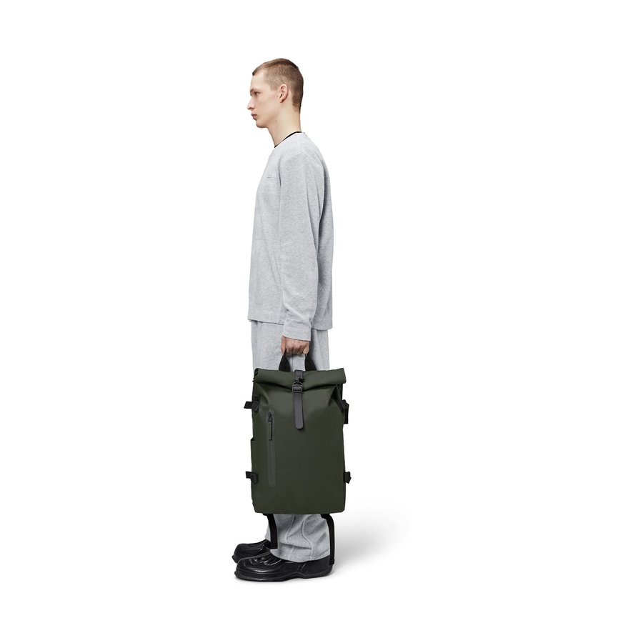 Rains Rolltop Rucksack Large Green Green