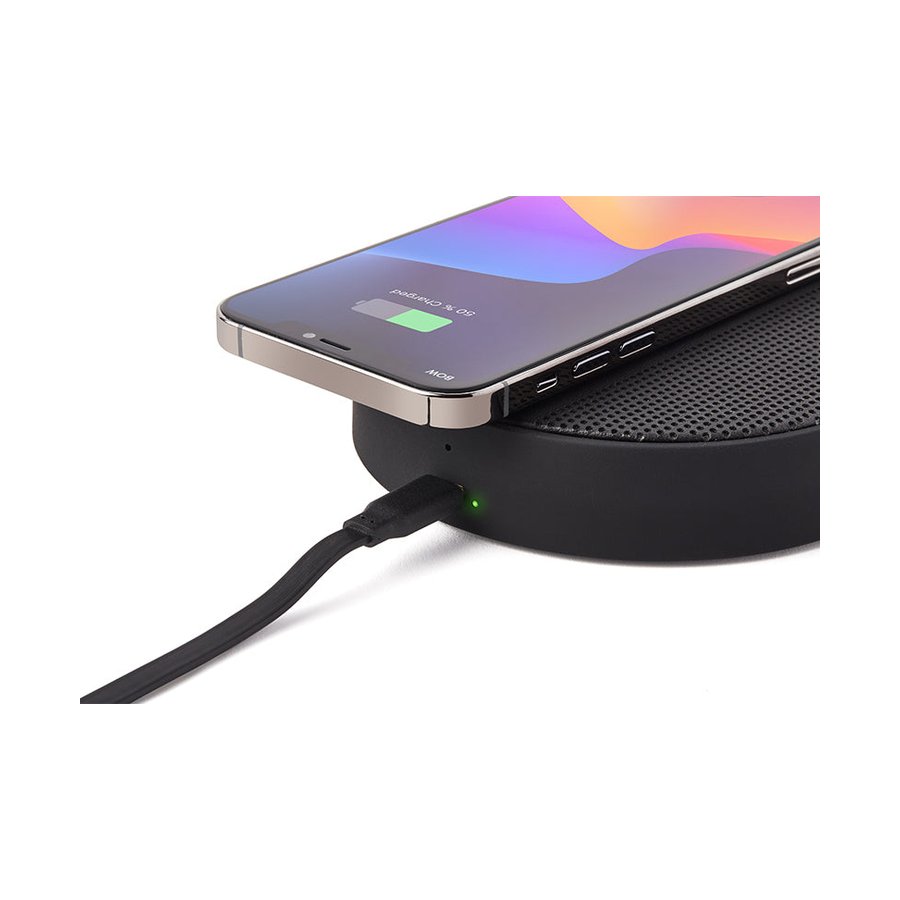 Lexon Oslo Energy+ Wireless Charging Station with Speaker Black Black