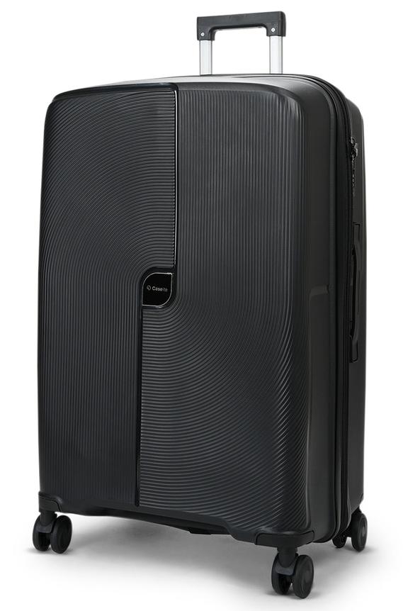 Caselite Aero 75cm Hardside Checked Suitcase Black