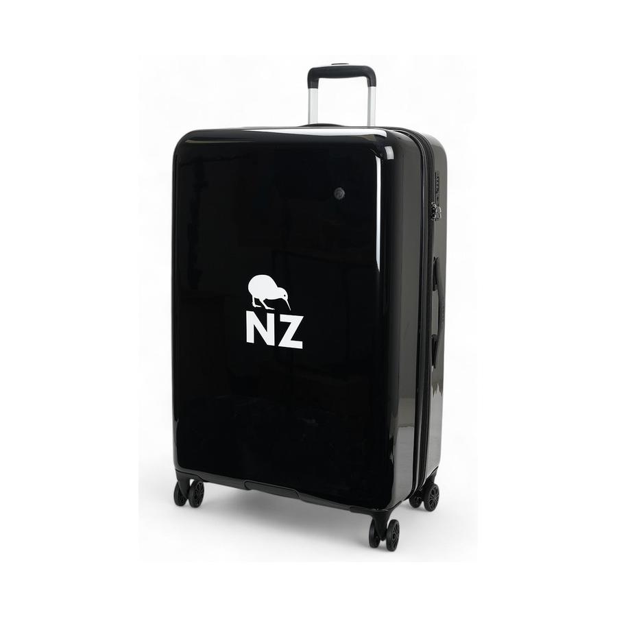 Caselite NZ Kiwi 77cm Hardside Checked Suitcase Black Black