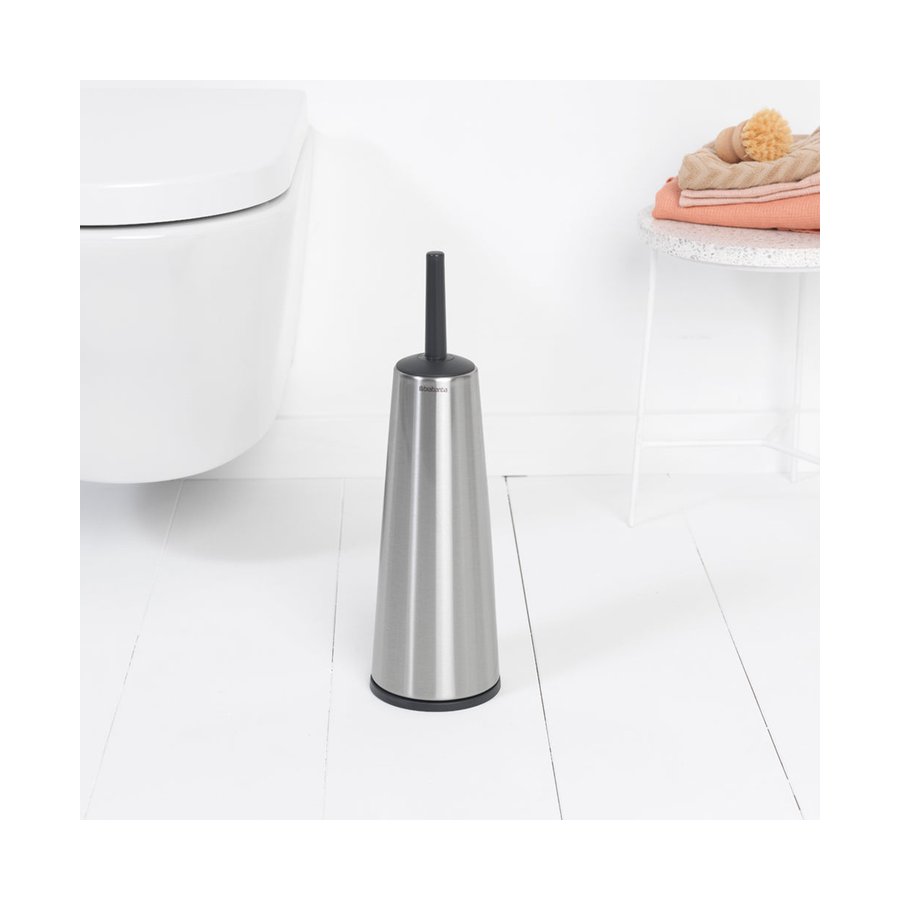Brabantia ReNew Toilet Brush and Holder Matte Steel Matte Steel