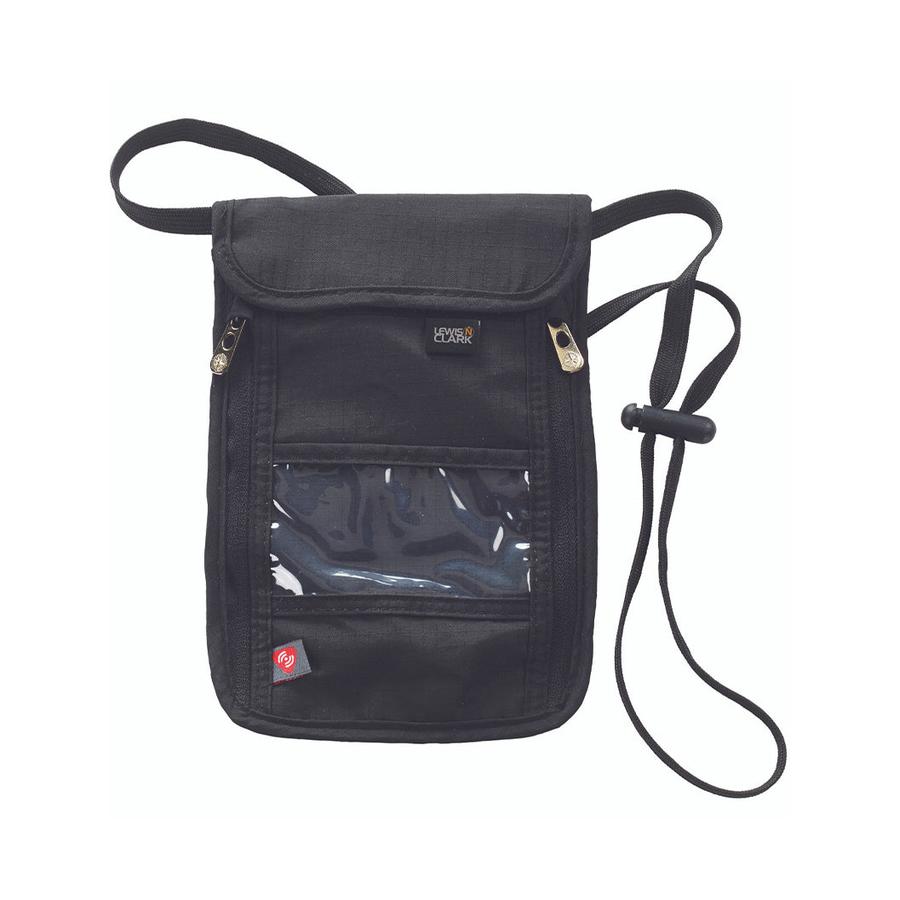 Lewis N. Clark RFID Neck Stash Black Black