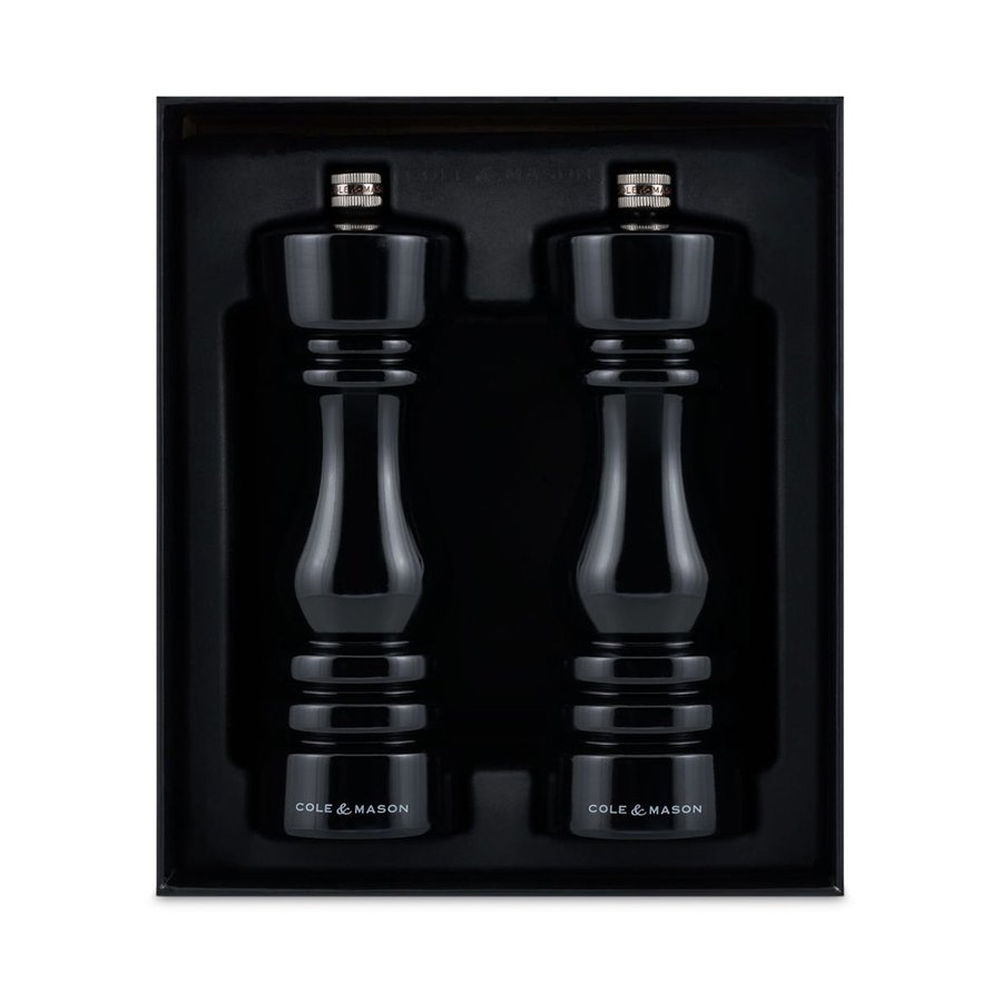 Cole & Mason London Mills Gift Set - 18cm Black Gloss Black Gloss