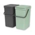 Brabantia Sort & Go Built-In Bin (2 x 12L) Jade Green/Grey