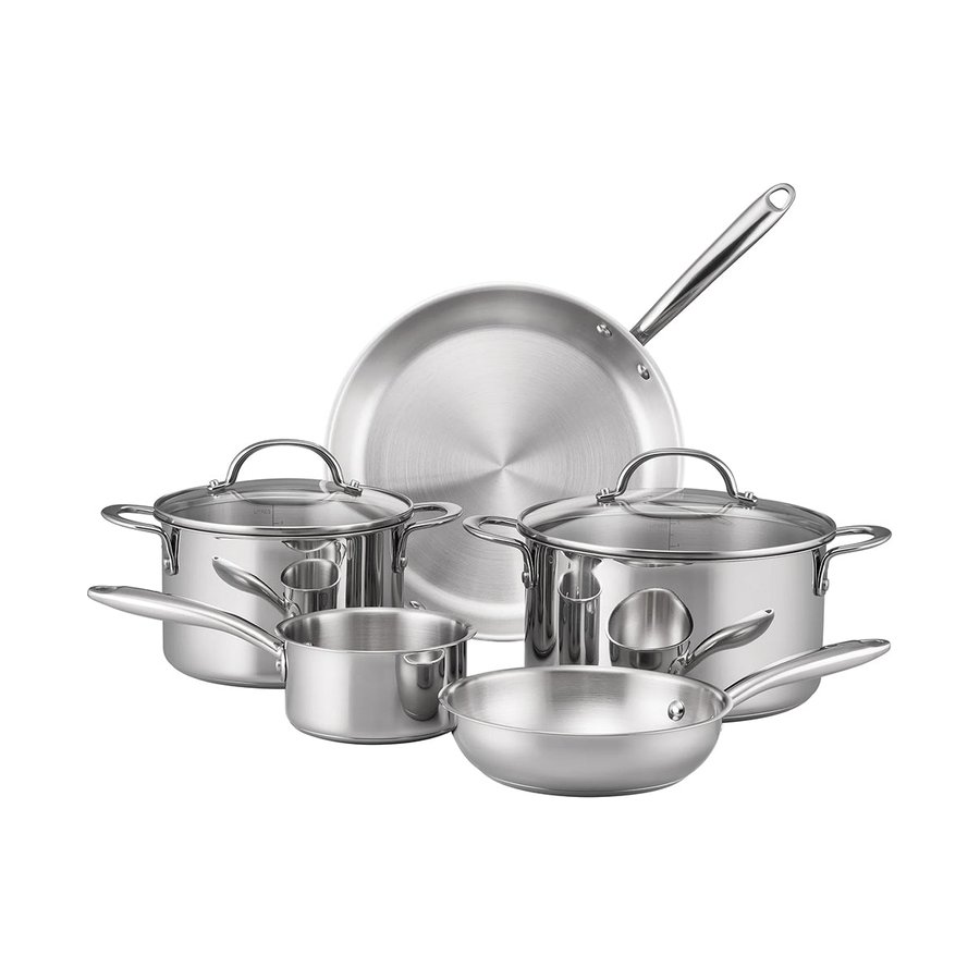 Raco Steel Essentials Induction 5 Piece Cookware Set Stainless Steel Stainless Steel