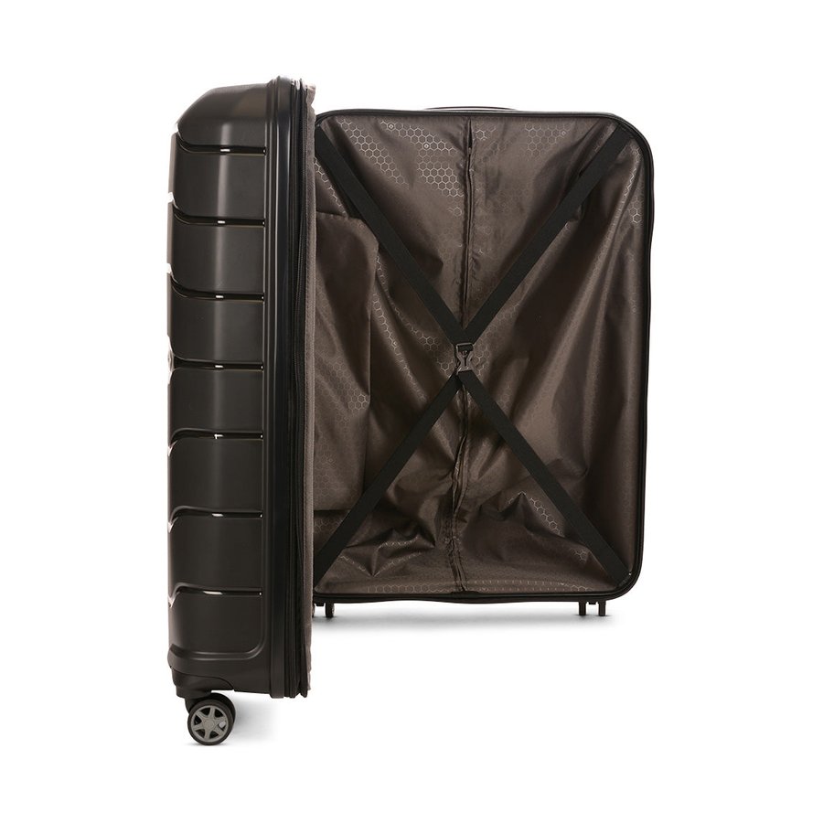 Samsonite Oc2lite 75cm Hardside Checked Suitcase Black Black
