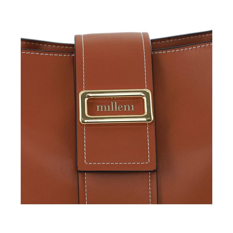 Milleni Velora Ladies Vegan Leather Fashion Mini Tote Bag Tan Tan