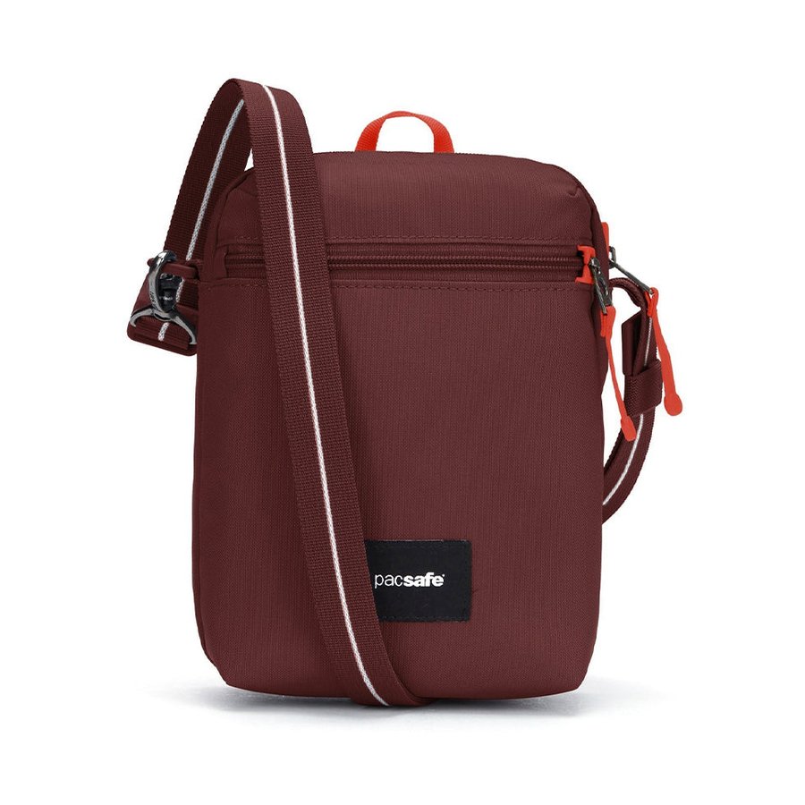 Pacsafe GO Anti-Theft Recycled Festival Crossbody Bag Garnet Red Garnet Red